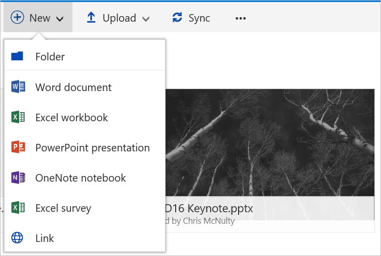 Create a link in modern document libraries.