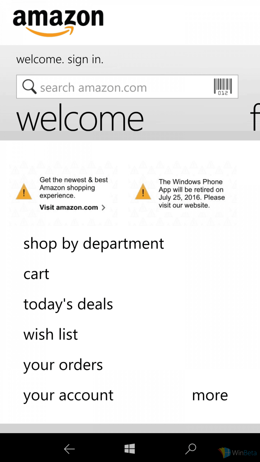 amazon-retiring-windows-phone-app-message