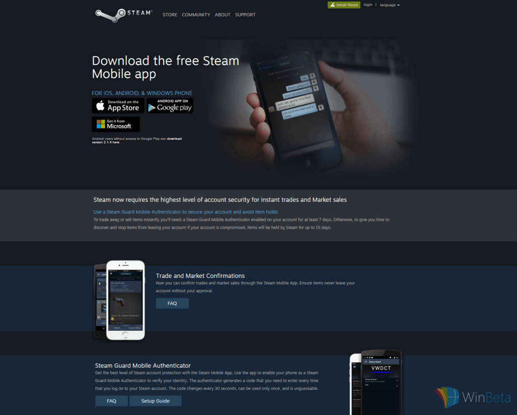 steam-windows-phone-website