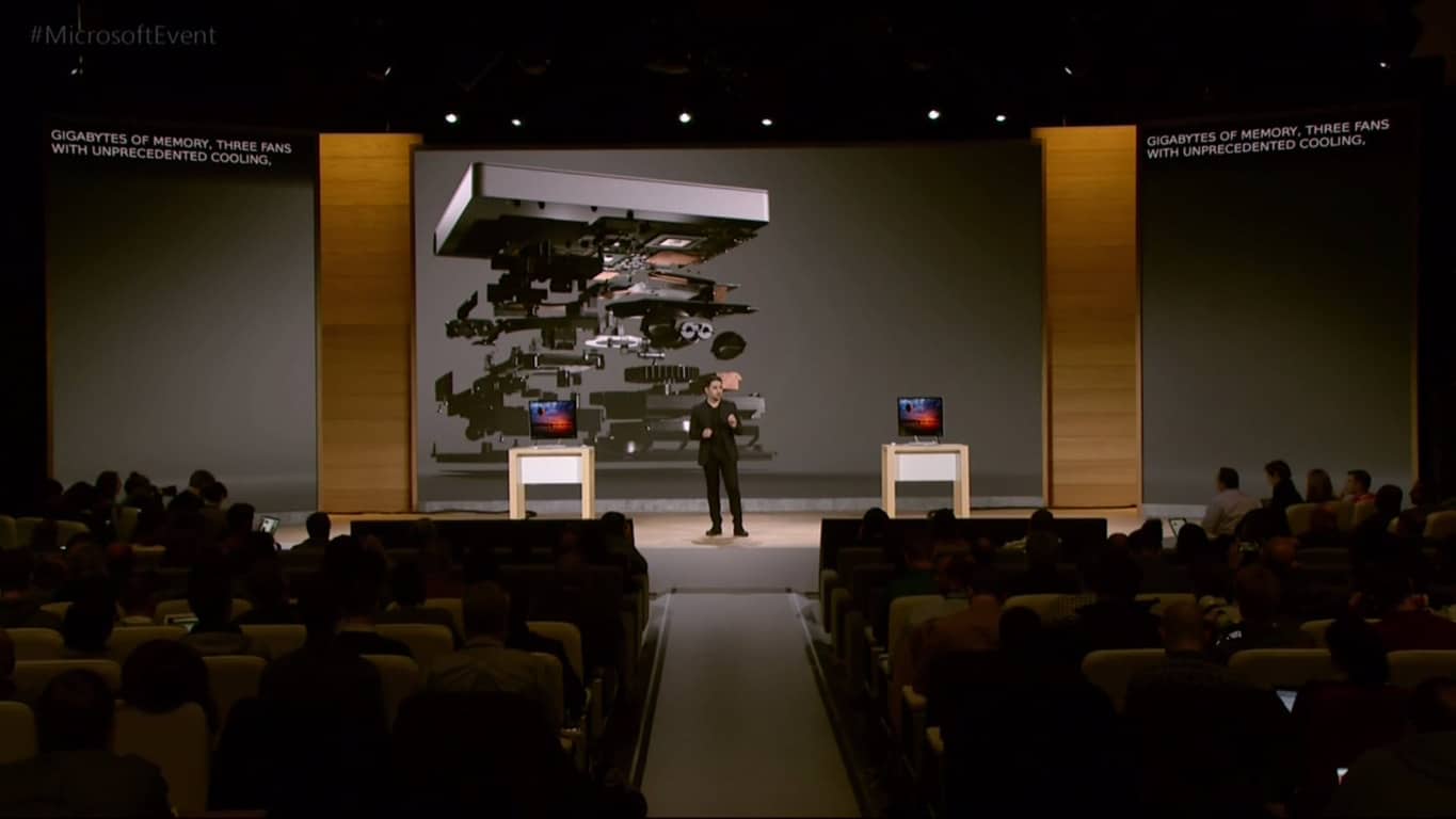 Panos Panay explaining Surface Studio