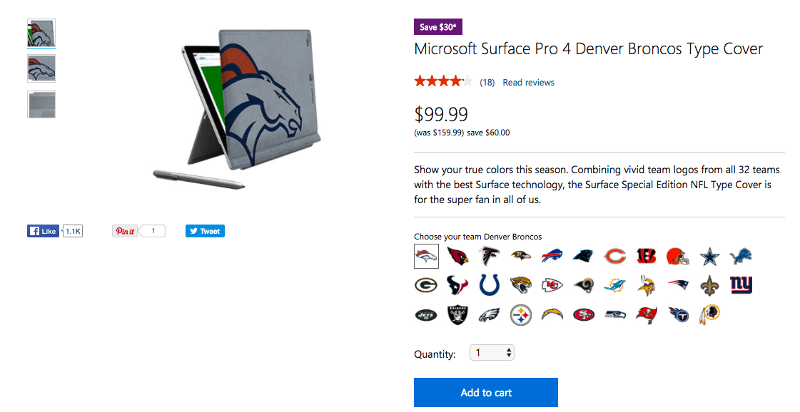 Microsoft Surface Type Cover NFL US Microsoft Store