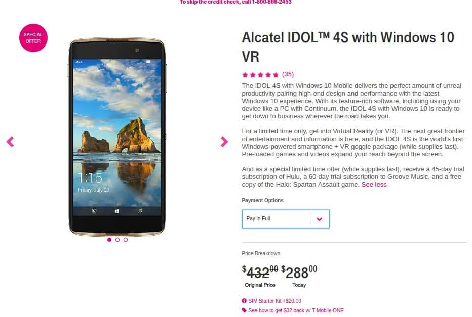 Alcatel IDOL 4S