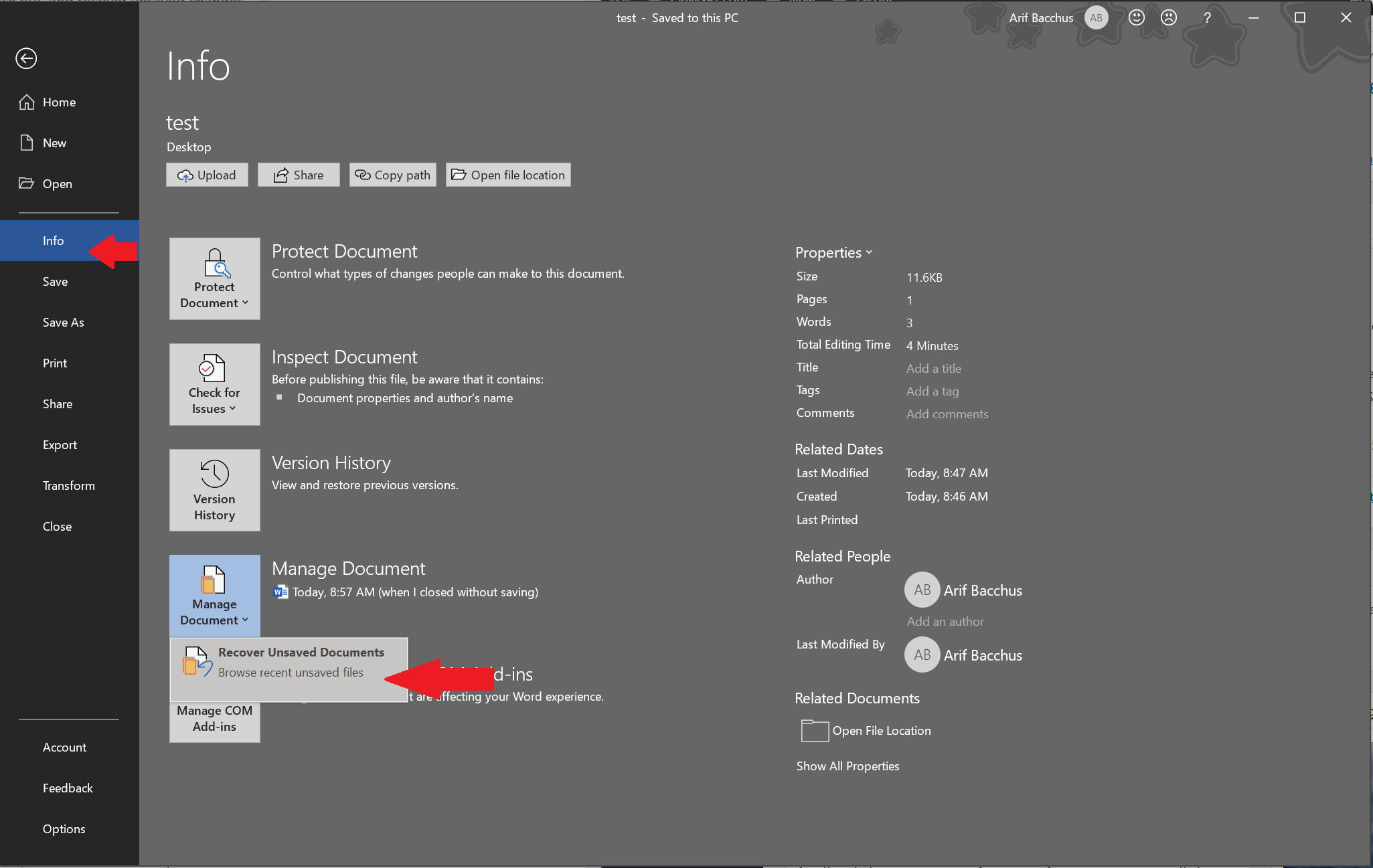 unsaved Lose your important file in Word? Here’s how to recover or restore it