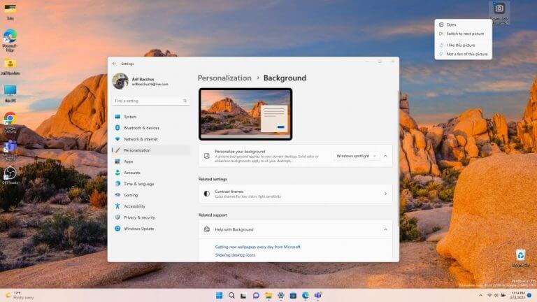 Best Ways To Personalize Windows 11 Wallpapers And Backgrounds - Windows Spotlight Best ways to personalize Windows 11 wallpapers and backgrounds - OnMSFT.com - April 14, 2022