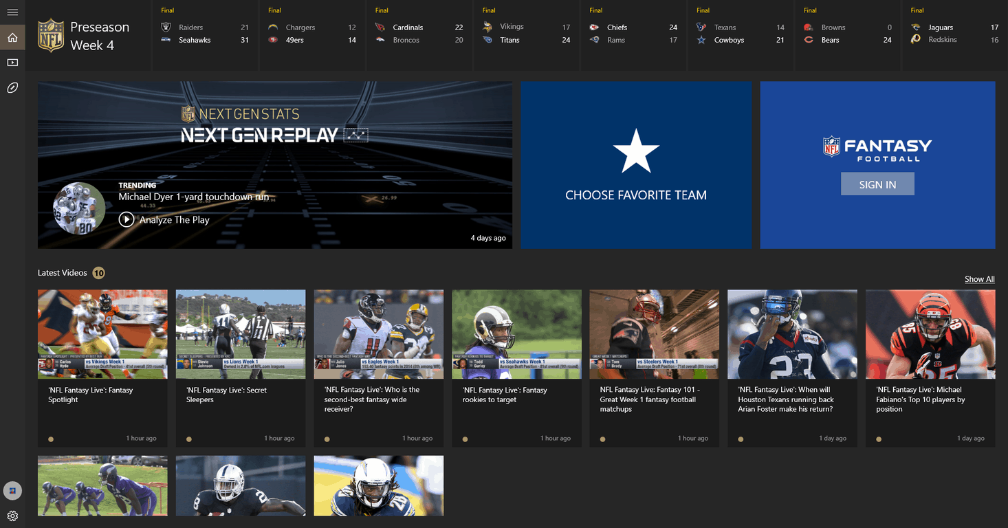 Official NFL app sprints onto Windows 10 thanks to Microsoft - OnMSFT.com