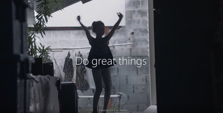 Windows 10 Do Great Things ad