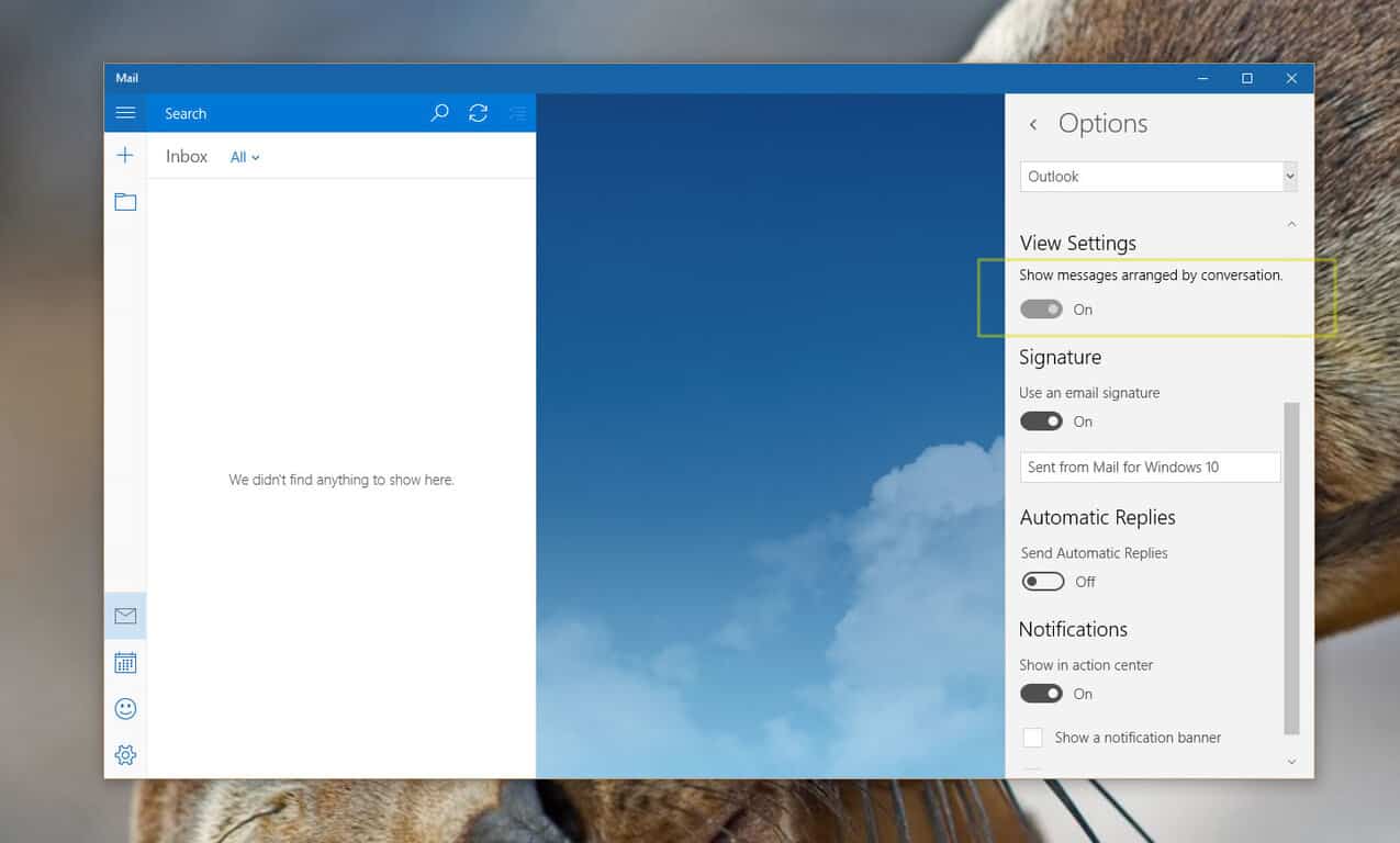 added my email to windows 10 mail app and inbox wont update