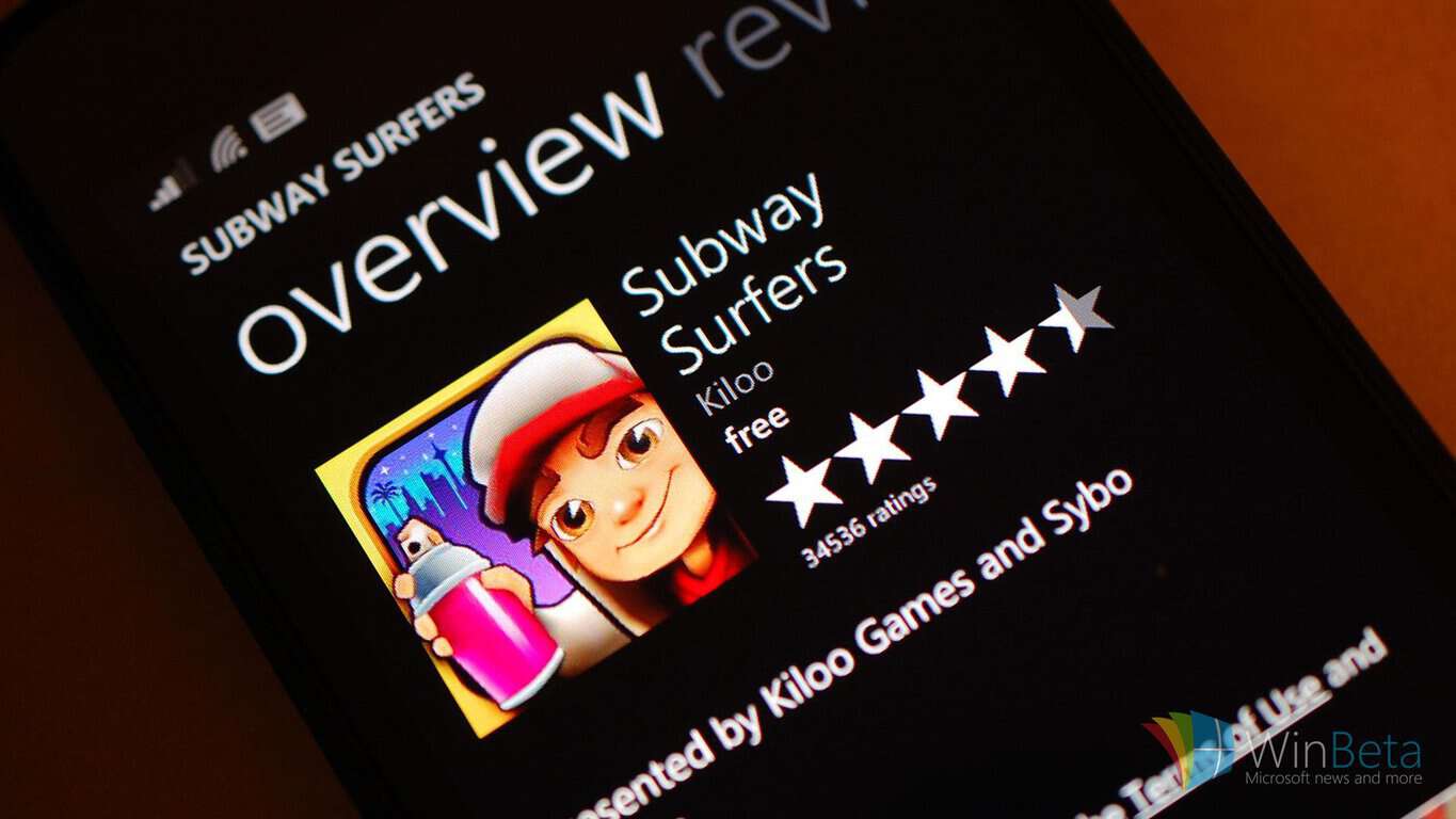 Subway Surfers Coming Soon to Windows 10 Mobile, Bug Prevents Its Release