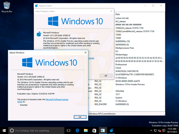 Windows 10 desktop build 10568 screenshots leaked - OnMSFT.com
