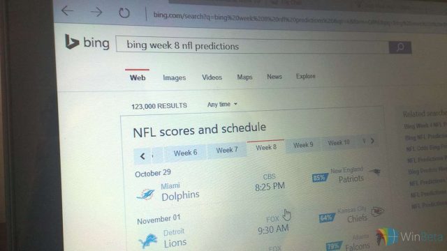 Bing NFL Week 8