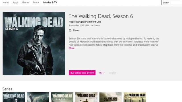 The Walking Dead Season 6 in the Movies & TV app