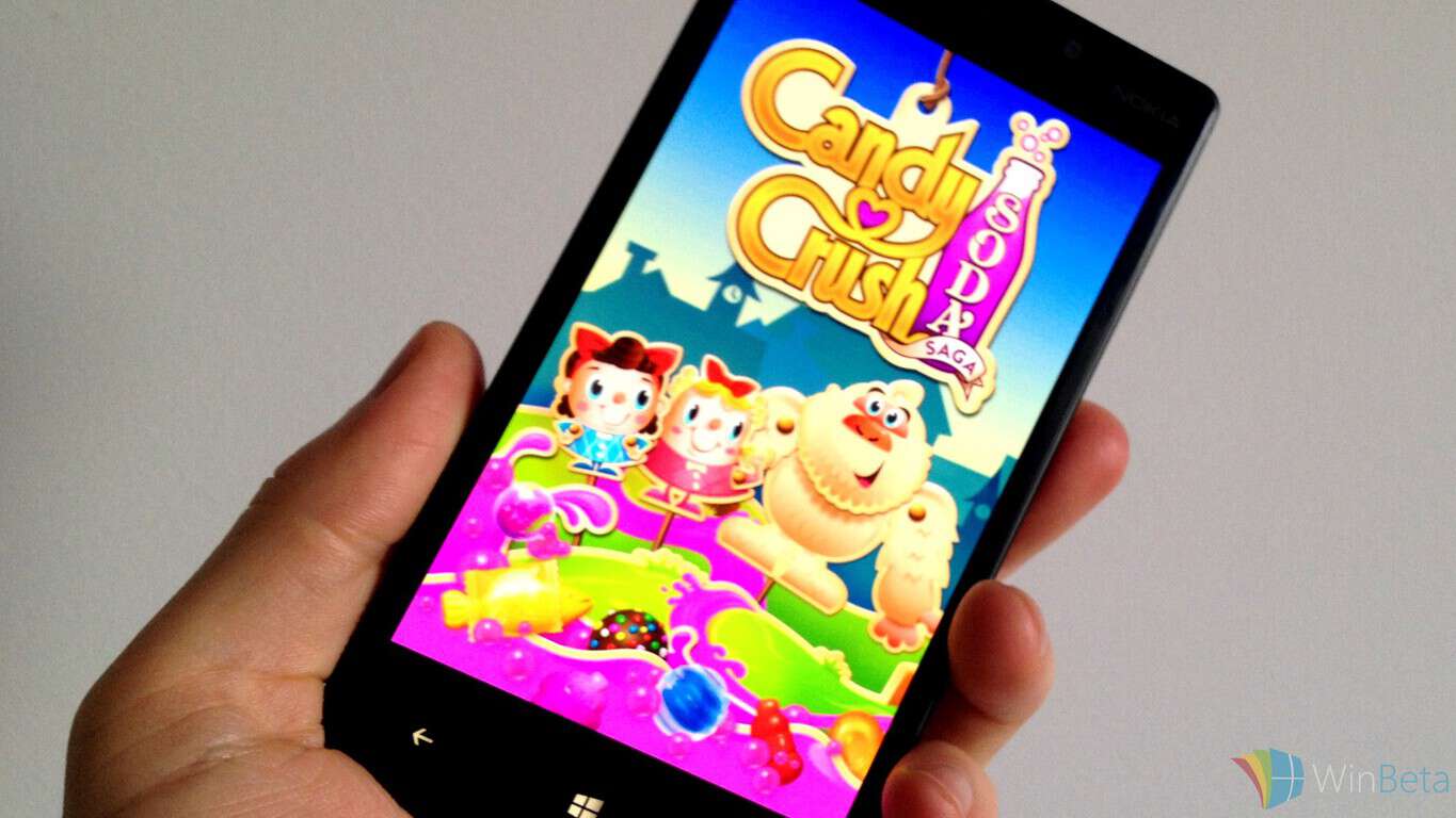 Candy Crush Soda Saga, Xbox Video and Xbox Music for Windows Phone