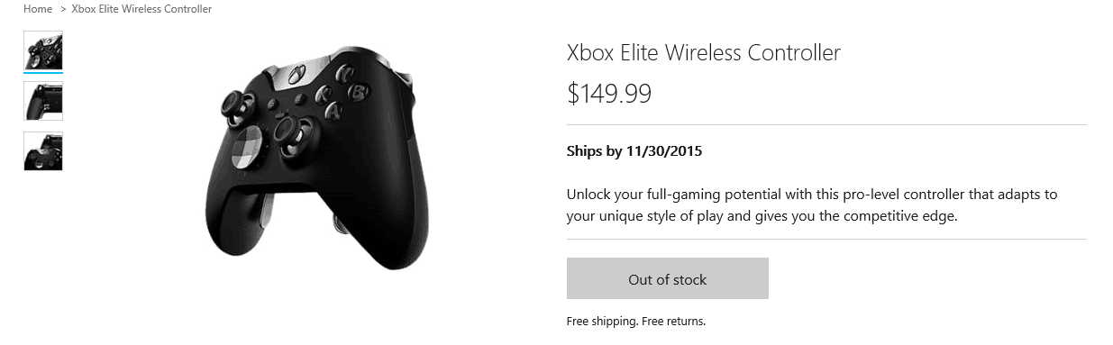 xbox one controllers sold out