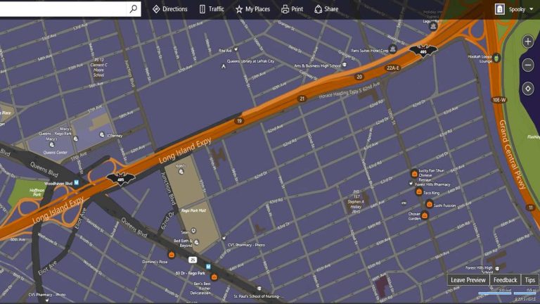 Bing Maps Spooky Map