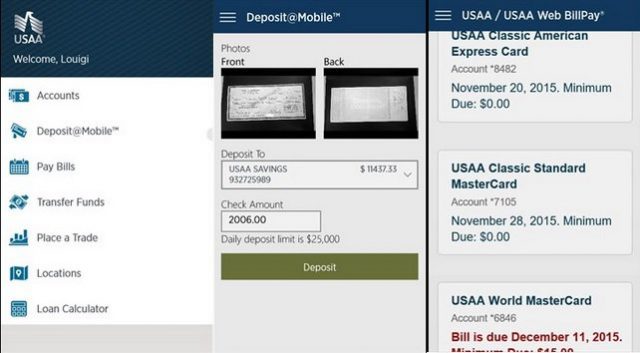 USAA Windows 10 App