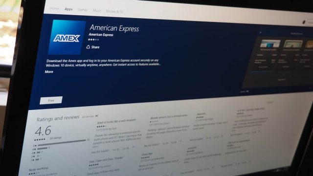 American Express Windows 10 App