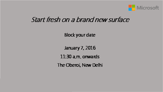 Surface Pro announcement India