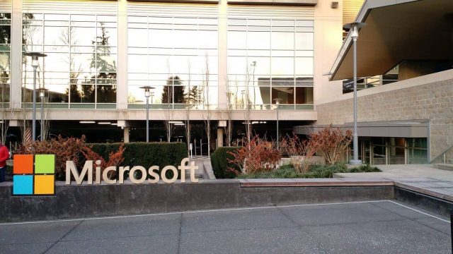 Microsoft sign campus