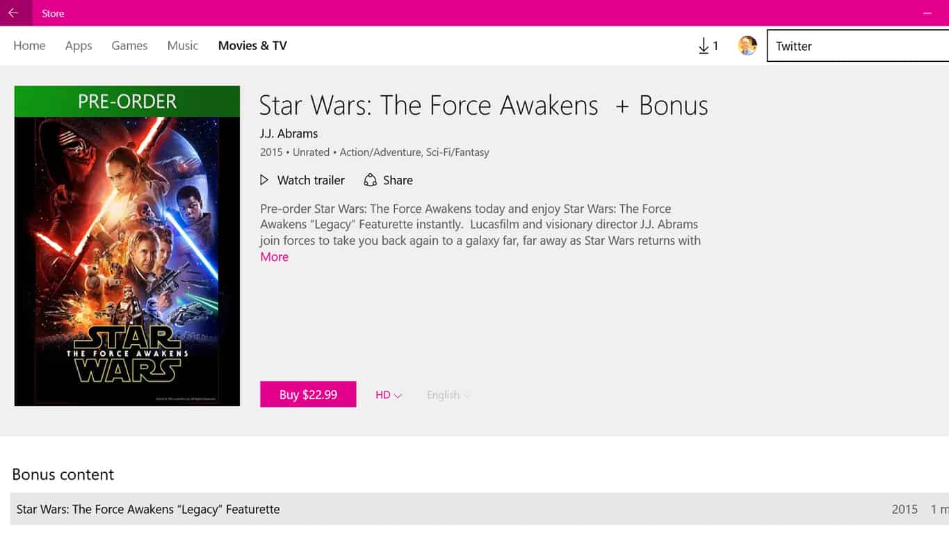 Star Wars Ep. VII: The Force Awakens for windows download free