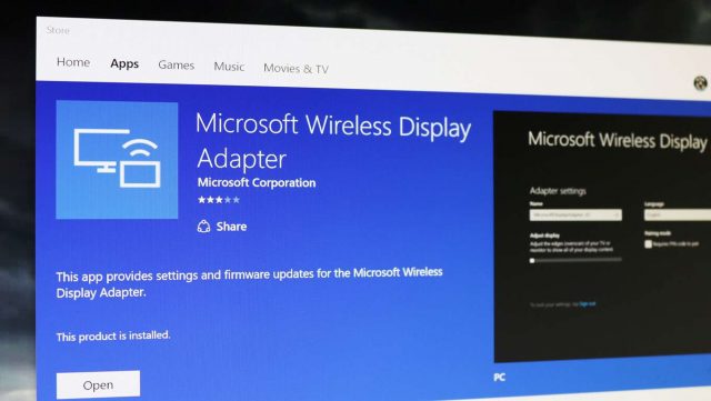 Microsoft Wireless Display Adapter now a Windows Universal App