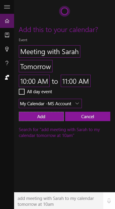 Hope Calendar is now integrated with Cortana.