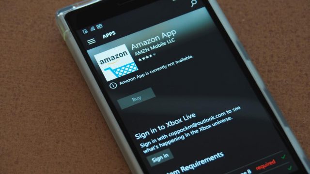 Amazon Windows Phone App