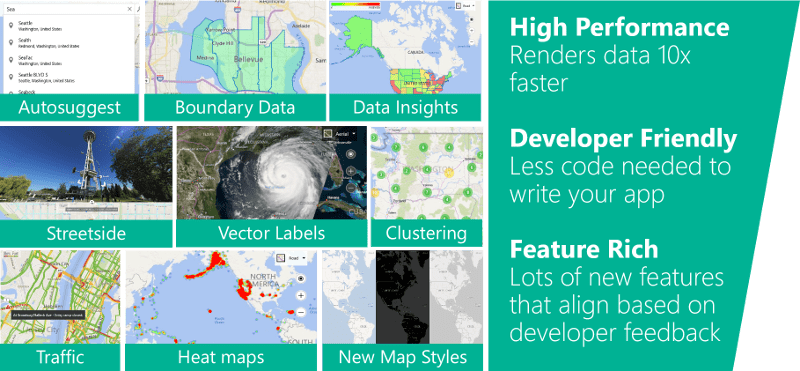 Bing Maps V8 features