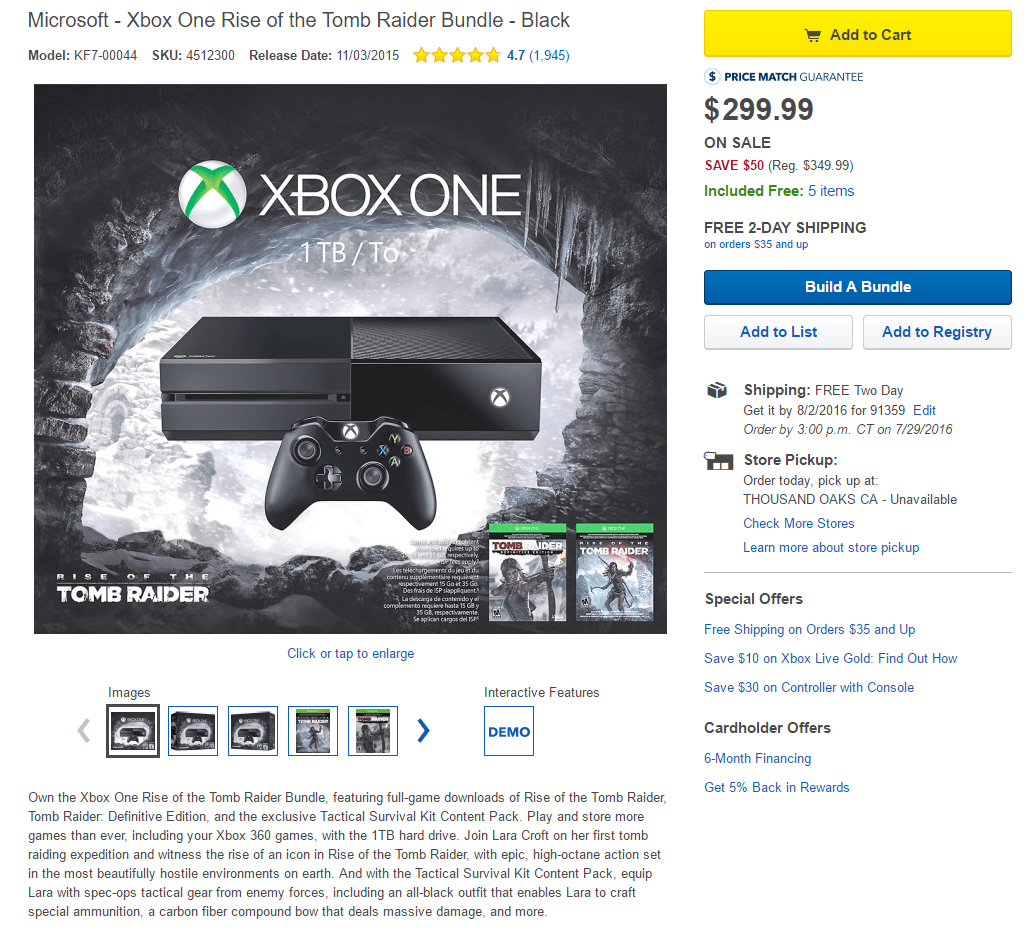 Best Buy Xbox One Bundle