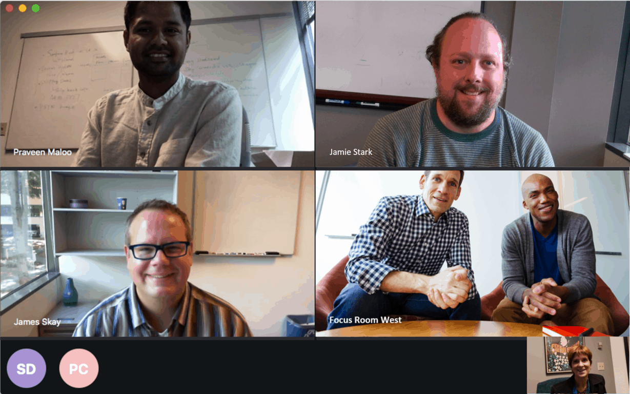 Group video calling on Skype for Business Mac Preview.