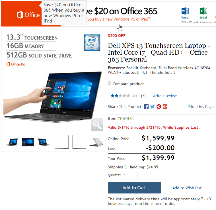 Costco Dell XPS 13