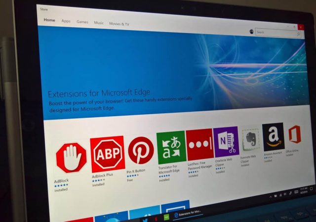 Windows 10 , Edge, extensions, Top 5