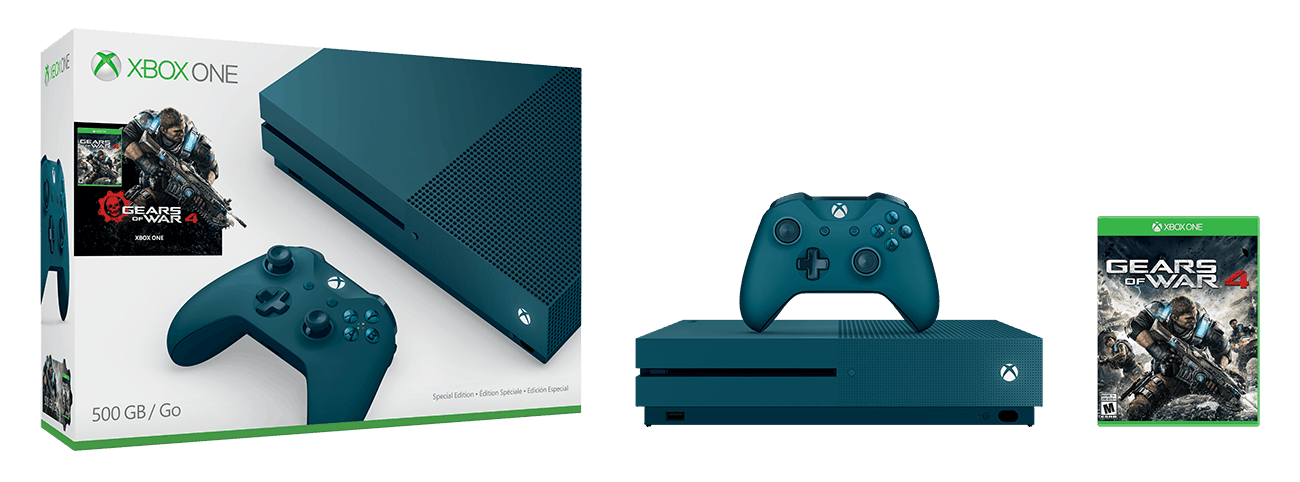 The Xbox One S Gears of War 4 Special Edition bundle.