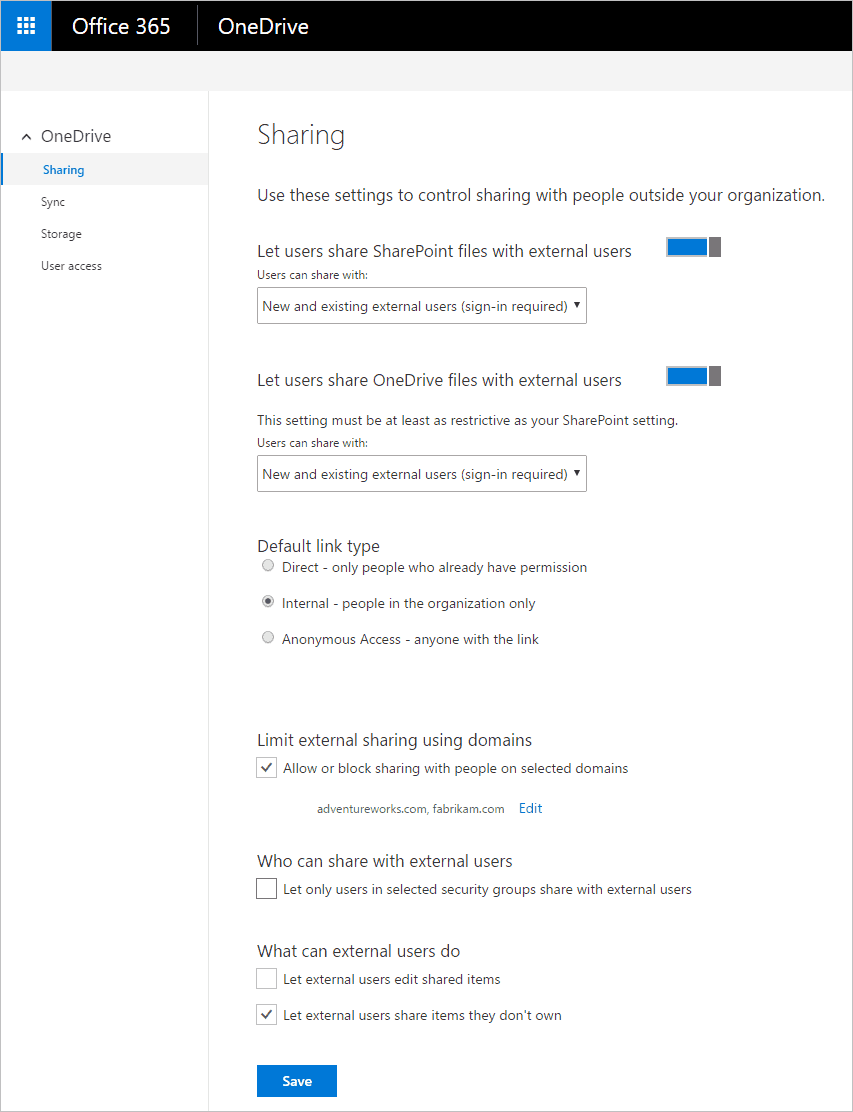New features for IT to secure and manage OneDrive.