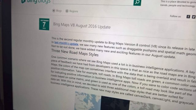 Bing, Maps, update