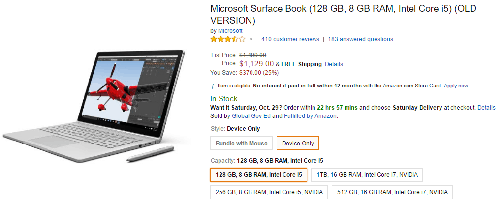 Microsoft Surface Book Amazon