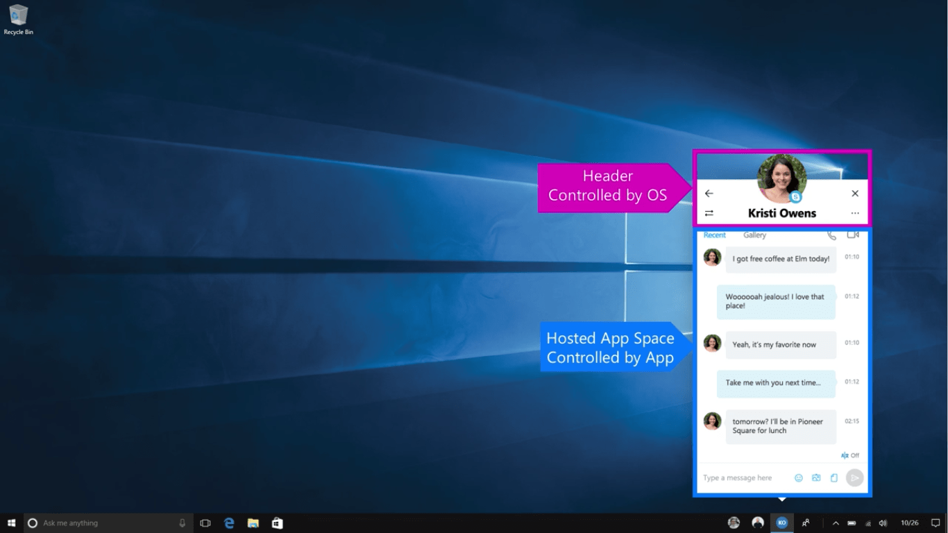 Microsoft Skype UWP App with MyPeople
