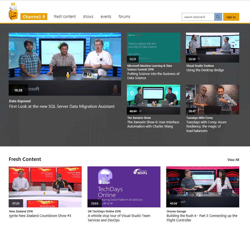 Microsoft Channel 9 Preview