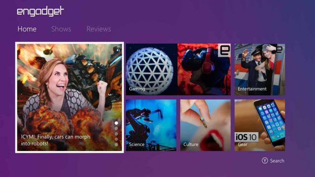 Engadget Xbox One App