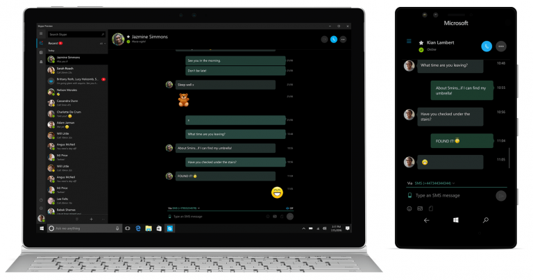 Skype Preview from Microsoft gains SMS Relay