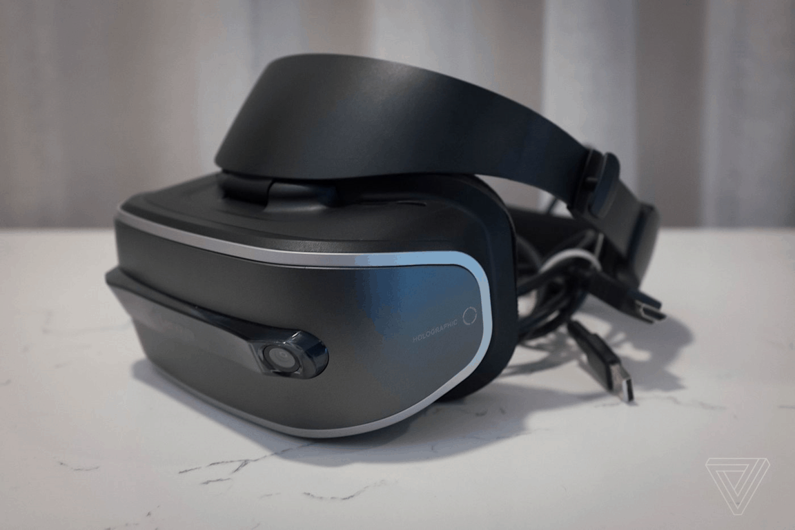 Lenovo's first Windows Holographic VR headset. Image Credit: The Verge