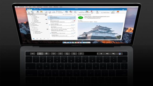 Outlook 2016 adds Touch Bar 1