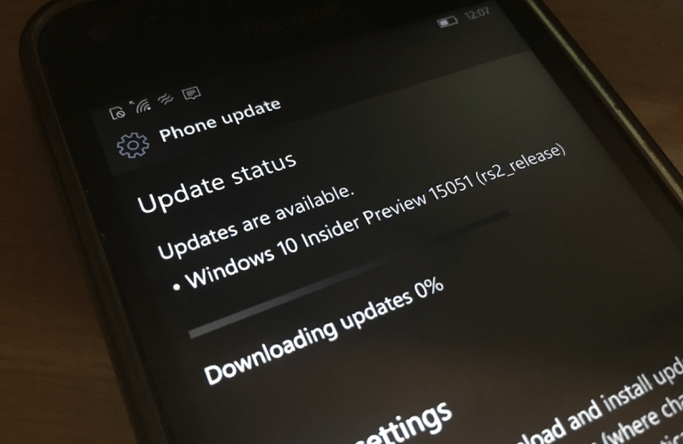Windows 10 Mobile Insider build 15051