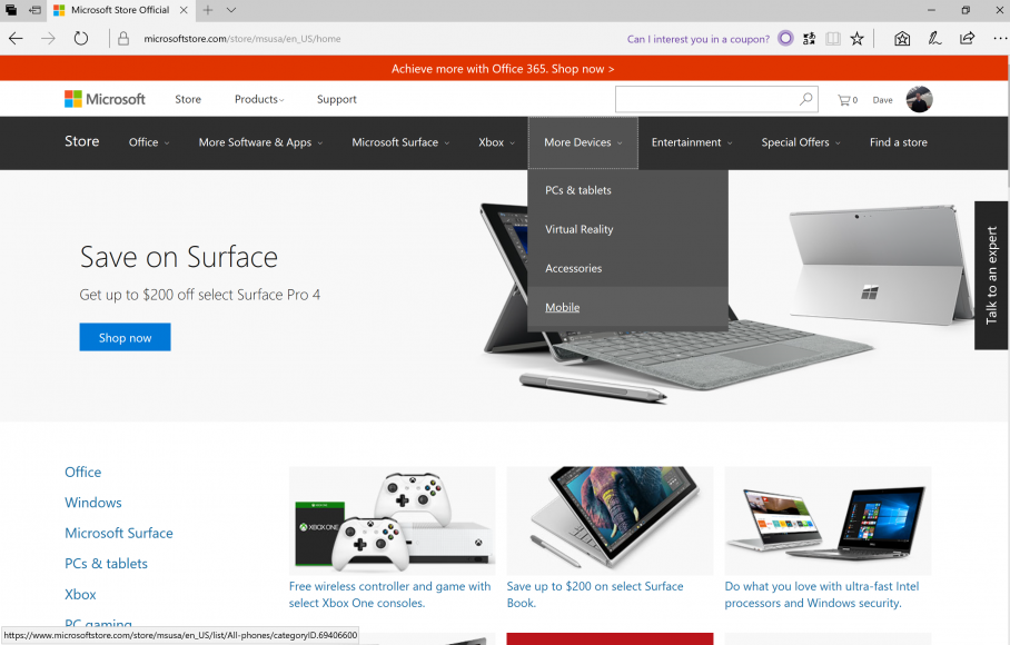 Microsoft, Microsoft Store, Edge