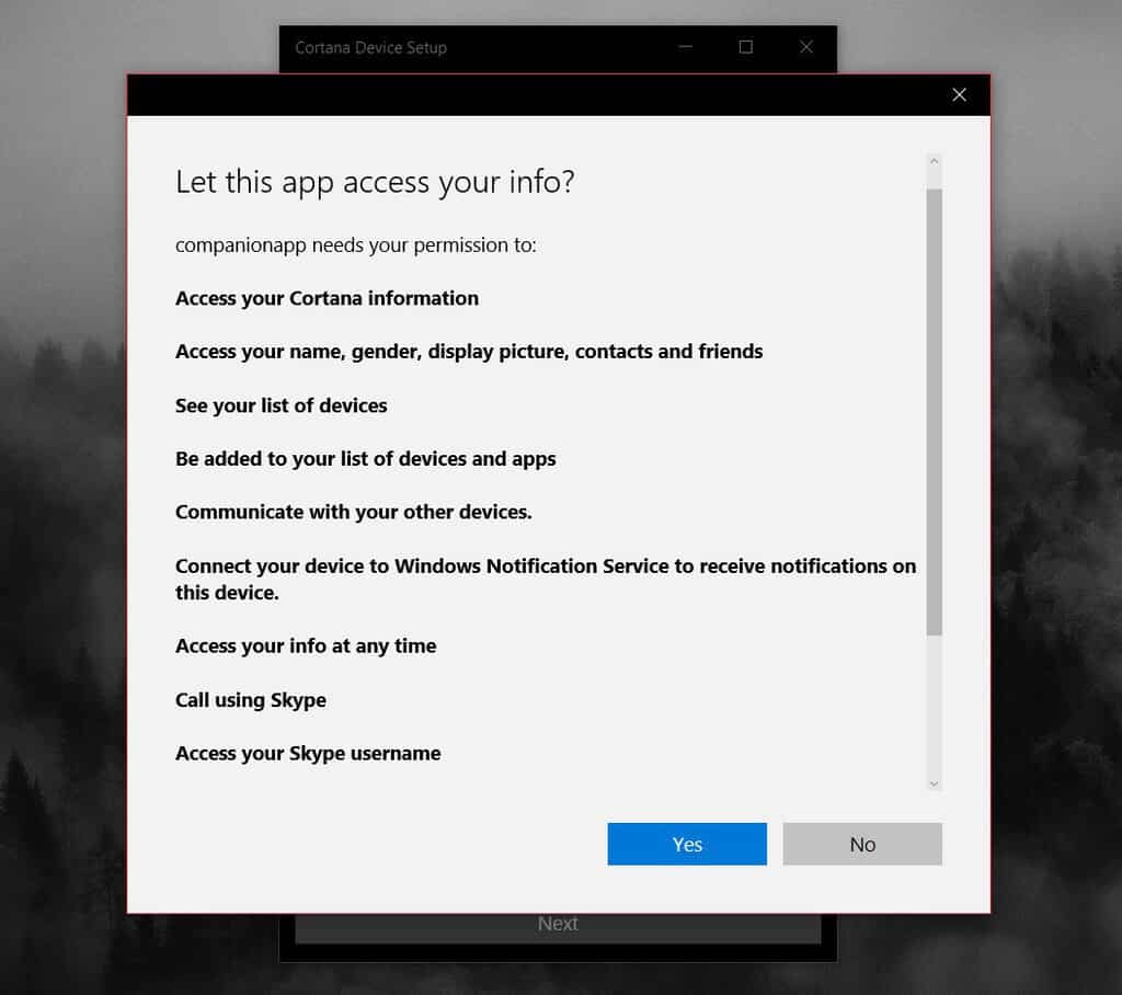 Harmon Kardon Cortana Speaker Permissions