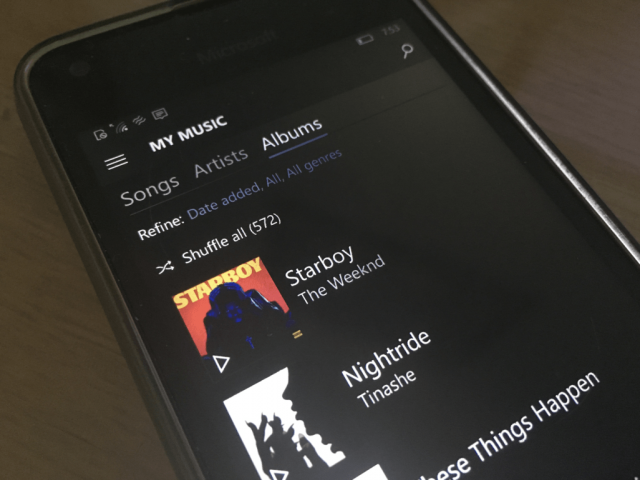Groove Music Windows 10 Mobile