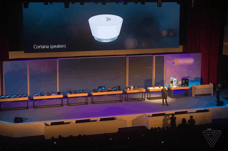 HP Cortana Speaker, Image from Sam Byford / The Verge