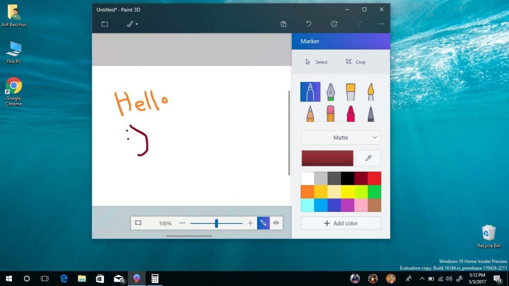 paint 2d windows 10