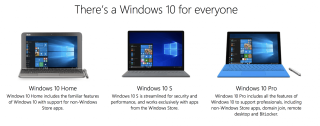 Windows 10 S Home Pro