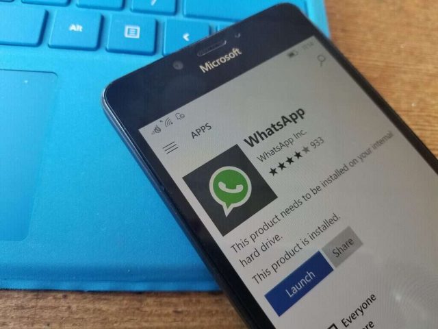 whatsapp, windows 10 mobile
