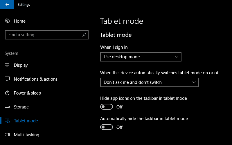 How to customise your tablet mode experience on Windows 10 convertibles 